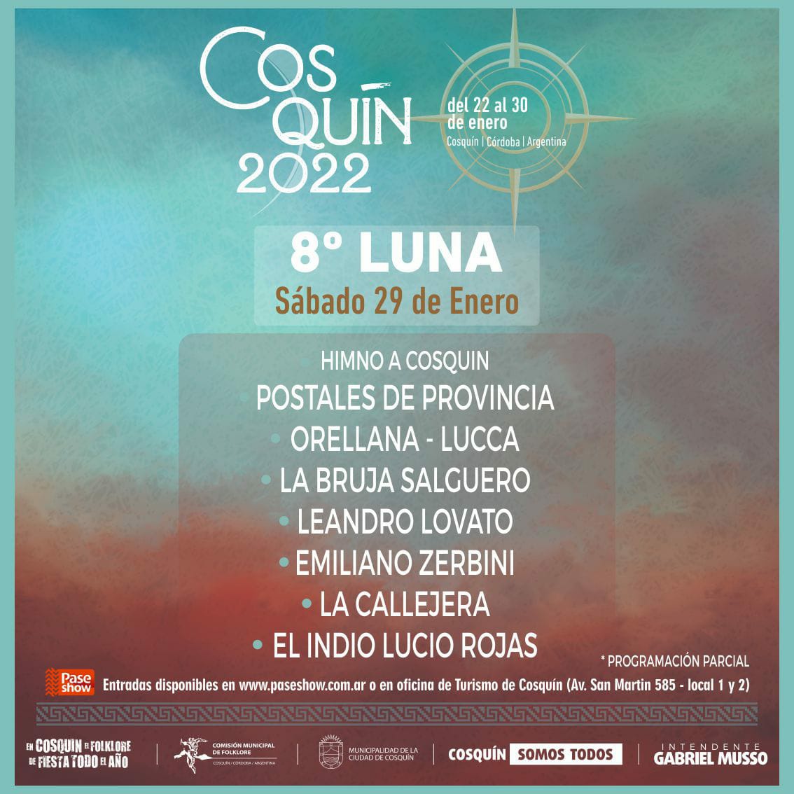 PRESENTACIÓN IMÁGEN OFICIAL Y GRILLA PARCIAL FESTIVAL COSQUÍN 2022